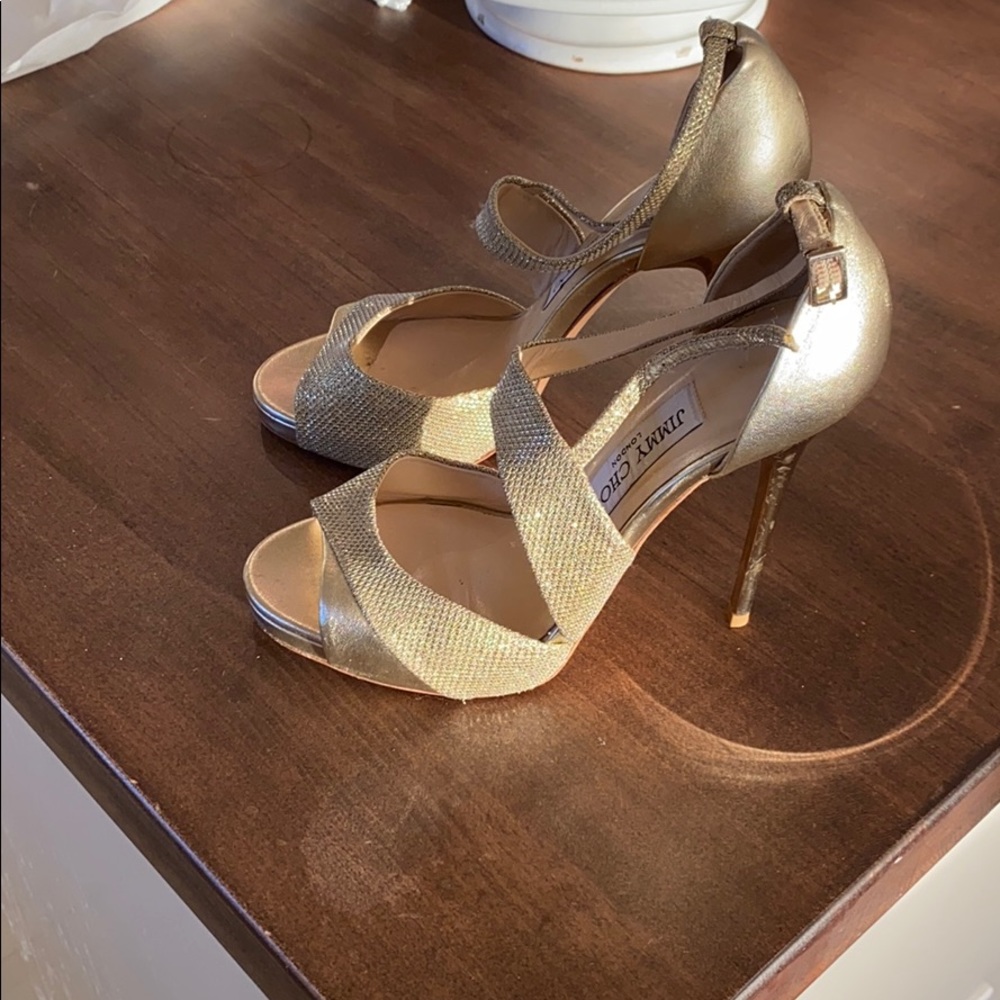 Jimmy Choo golden sandals